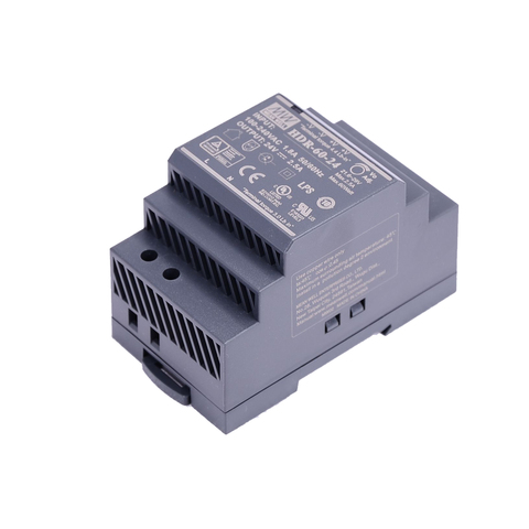 Оригинальный Mean Well HDR-60-24 DC 24V 2.5A 60W meanwell ультратонкий ступенчатая форма DIN Rail источник питания ► Фото 1/5