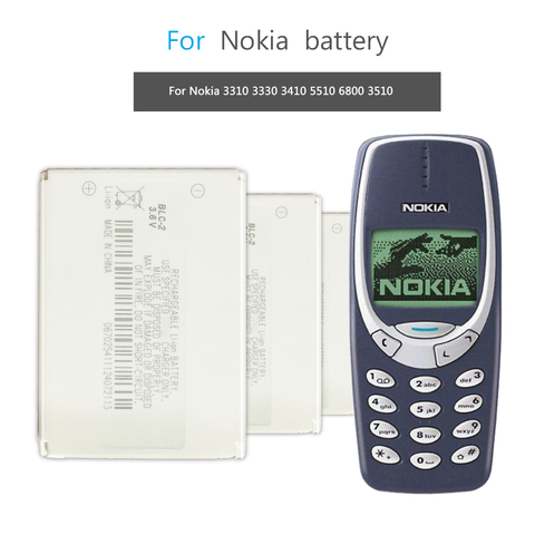 Аккумулятор для мобильного телефона Nokia, аккумулятор 800 мАч для Nokia 3310, 3330, 3410, 3510, 5510, 3530, 3335, 3686, 3685, 3589, 3315, 3350, 3510, 6650, 6800 ► Фото 1/6