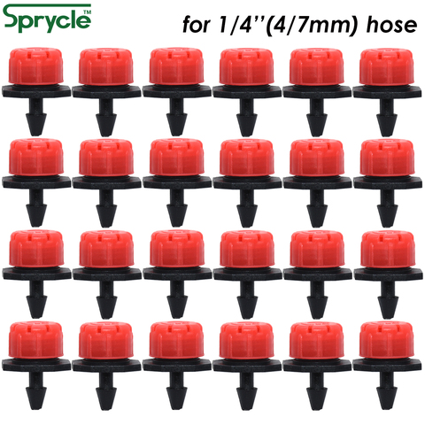 50-800 шт. садовая 1/4 ''Регулируемая насадка Капельное орошение сельское хозяйство полив спринклер Dripper эмиттер газон цветок овощи ► Фото 1/6