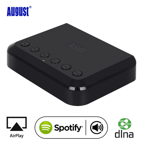 August WR320 WiFi аудиоприемник AIRPLAY + беспроводной музыкальный адаптер для iOS и Android с мнококомнатной синхронизацией. ► Фото 1/6