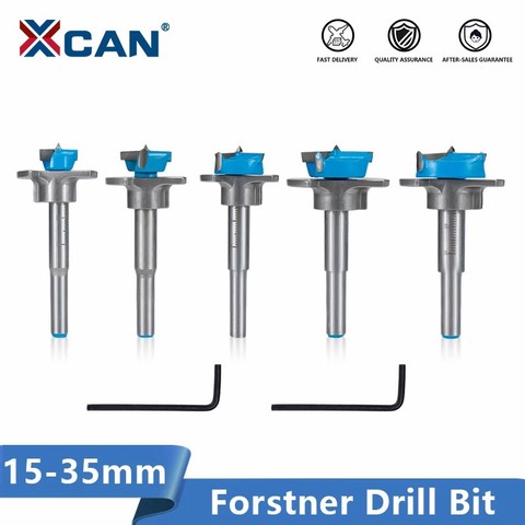 Сверло XCAN Forstner, твердосплавная насадка 15-35 мм, регулируемый сердечник, сверло для деревообработки ► Фото 1/6