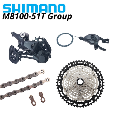 Shimano Deore XT M8100 1X12 Скорость переключатели указано 12 Скорость рычаг переключения передач CN цепи сзади RD кассета с цепью 12 s 12V 45t 10-51T ► Фото 1/5