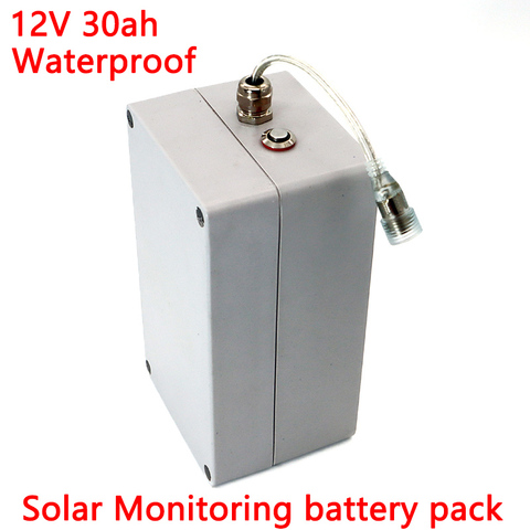 Солнечный мониторинга батареи 12V 30ah Солнечный уличный светильник литиевая батарея камеры наблюдения 12,6 V 30000 мАч батарейный блок из водонеп... ► Фото 1/6