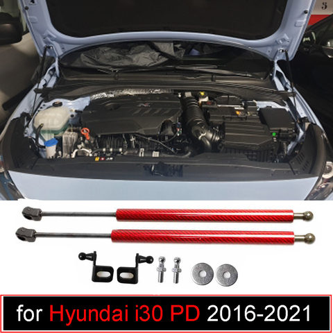 Модифицированные газовые стойки для Hyundai i30 PD 2016-2022, для Hyundai Elantra GT, передняя капот, поддержка подъема, амортизатор из углеродного волокна ► Фото 1/6