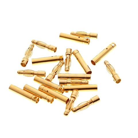 20 шт./лот 4,0 мм 4 мм золотой Цилиндрический разъем для RC батареи ESC (10 пар) ► Фото 1/6