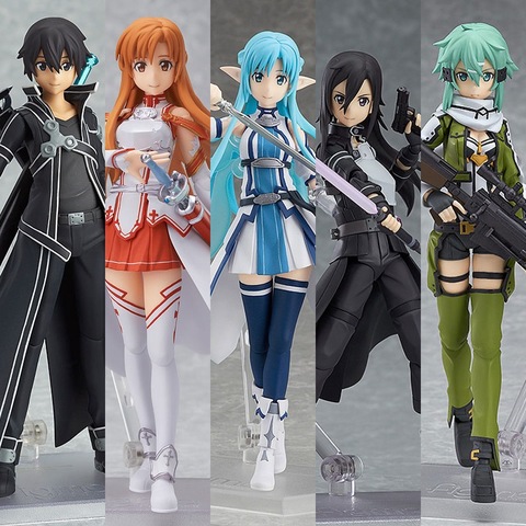 Figma Аниме Sword Art Online 15 см Ausna kirigaya kazuto штучная фигурка игрушки ► Фото 1/6