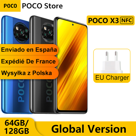 Глобальная версия Xiaomi POCO X3 NFC 6 Гб 64 Гб/128 Гб Смартфон Snapdragon 732 Octa Core 6,67 