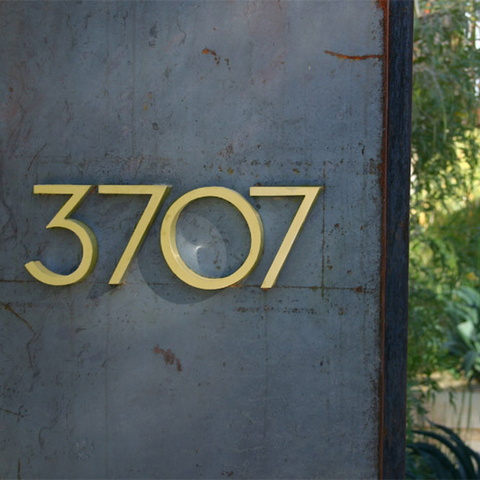 Большой Плавающий номер дома знак золотой 15 см современные здания вывески открытый Huisnummer цифры Casa номера двери адресная пластина ► Фото 1/6