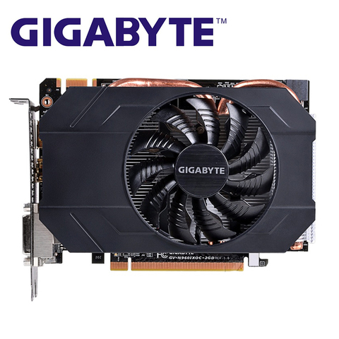 GIGABYTE GTX960 2 Гб видеокарты GPU 128Bit GDDR5 видеокарта карта для nVIDIA Geforce GTX 960 2G PCI-E X16 Hdmi Dvi OC б/у ► Фото 1/6