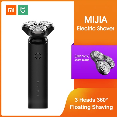 Электробритва Xiaomi Mijia Electric Shaver, бритва для бритья бороды для мужчин, сухое и влажное бритье, триммер, аккумуляторная моющаяся 3d-головка с двойными лезвиями ► Фото 1/6