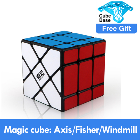Qiyi 3x3 Фишер ветряная мельница ось магический куб головоломка скоростной куб magico mofangge XMD профессиональная развивающая игрушка для детей ► Фото 1/6