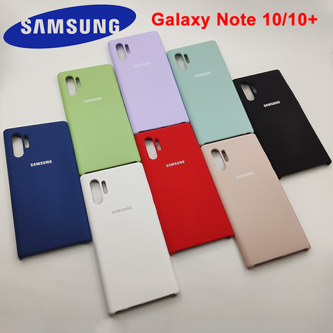 Чехол Note 10 plus для Samsung Galaxy Note 10 + чехол из жидкого силикона защитный шелковистый мягкий на ощупь чехол для samsung Note10 plus + ► Фото 1/6