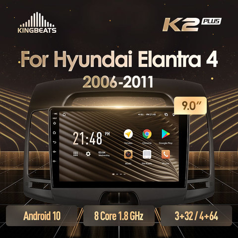Автомагнитола Kingbeats на Android 8,1, 4G, с видеоплеером, GPS-навигацией для Hyundai elantra 4 ► Фото 1/6
