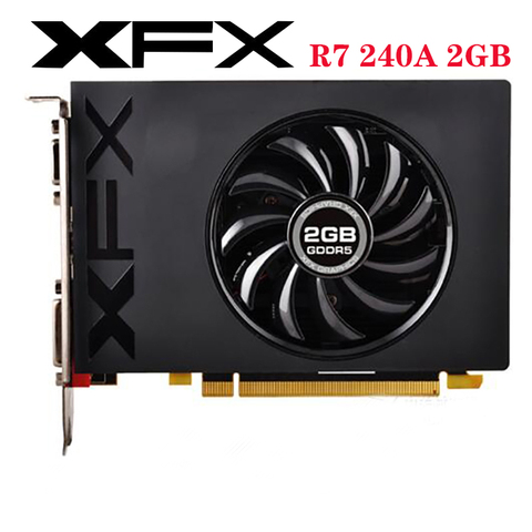Б/у видеокарты XFX Radeon R7 240A 2 Гб GPU для AMD Radeon R7240A GDDR5 128bit графический экран карты для настольного компьютера ► Фото 1/6