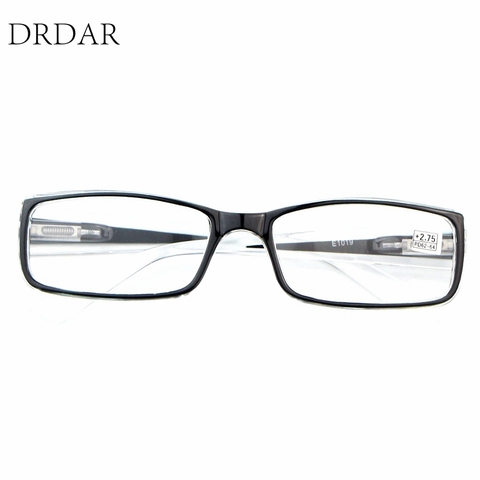 Мужские и женские очки для чтения DRDAR, черная Большая квадратная оправа, зеркало для чтения, Пресбиопия, градиентные коричневые линзы, 1019 ► Фото 1/6