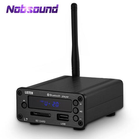 Nobsound Hi-Fi Bluetooth 5,0 ресивер DAC, стереоаудиоусилитель, USB музыкальный плеер, FM-радио, усилитель для наушников, поддержка u-диска, SD ► Фото 1/6