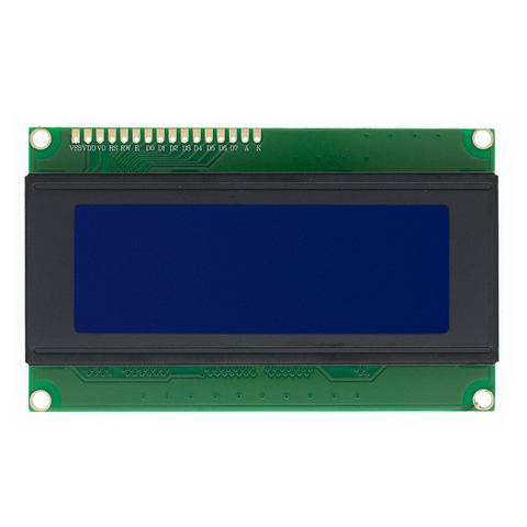 1 шт. Смарт Электроника ЖК-модуль Дисплей Монитор LCD 2004 2004 20*4 20X4 5V символ синий/зеленый подсветка экрана ► Фото 1/4