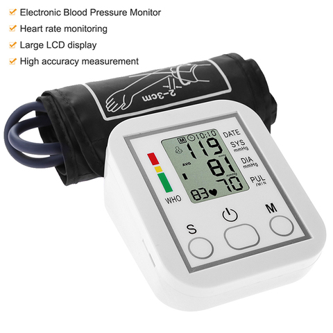 тонометр 2 варианта Arm Автоматический монитор артериального давления BP Сфигмоманометр измеритель давления тонометр для измерения артериал... ► Фото 1/6