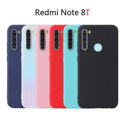 Чехол для Redmi Note 8 T, Мягкий Силиконовый ТПУ чехол для Redmi Note 8 T, Матовые чехлы карамельных цветов для Xiaomi Redmi Note 8t ► Фото 1/6