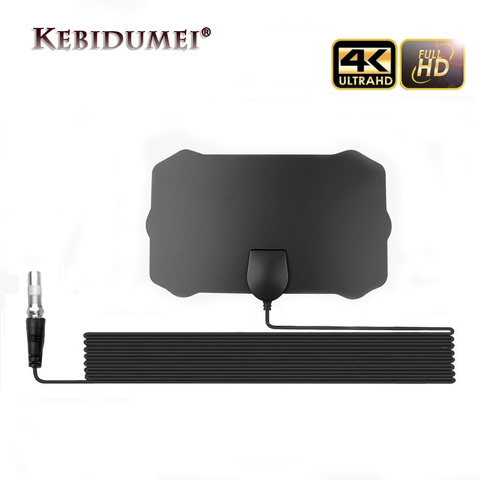 Цифровой антенный кабель Kebidumei 200 Mile, телевизионный сигнал, HD 1080P, 4K антенна, цифровой домашний HD телевизор с усилителем, усилитель сигнала ► Фото 1/6