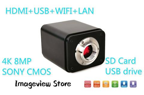 4K 8MP 60fps HDMI + USB + WIFI + LAN Функция микроскопа C-mount окуляр HDMI камера XCAM4K8MPA с Sony IMX334 1/1.8 дюймов сенсор 4K ► Фото 1/6