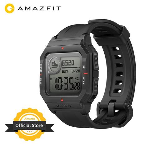 В наличии 2022 Amazfit Neo Смарт-часы Bluetooth Smartwatch 5ATM отслеживание сердечного ритма 28 дней Срок службы батареи для телефона Android IOS ► Фото 1/6