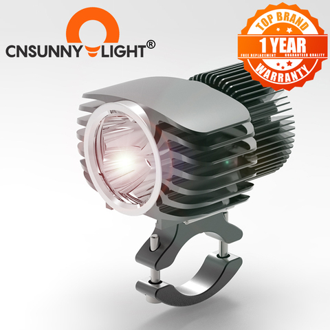 CNSUNNYLIGHT мотоциклетные светодиодные фары 18 Вт 2700Lm супер яркий белый мото противотуманные DRL фары для охоты для вождения ► Фото 1/6