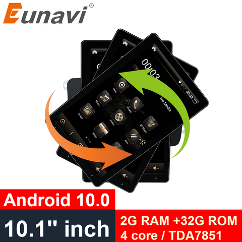 Eunavi 2 DIN Android автомобильное радио для VW Passat B6 CC Polo GOLF 5 6 Touran Jetta Tiguan Magotan Seat мультимедийный плеер 4G GPS 2Din ► Фото 1/6