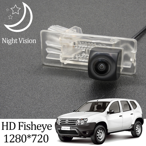 Owtosin HD 1280*720 рыбий глаз камера заднего вида для Renault Duster/Dacia Duster/для Nissan Terrano 2009-2022 монитор парковки автомобиля ► Фото 1/6