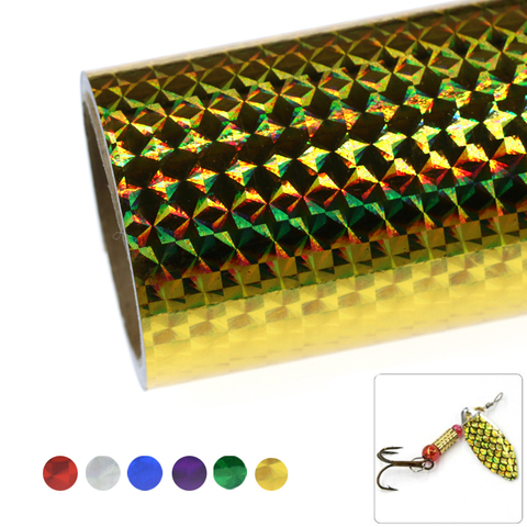 1 рулон 5mX22cm приманка для морской рыбалки, материал для изготовления кожи, Голографическая клейкая пленка, наклейка, флешка, приманка Сабики,... ► Фото 1/6