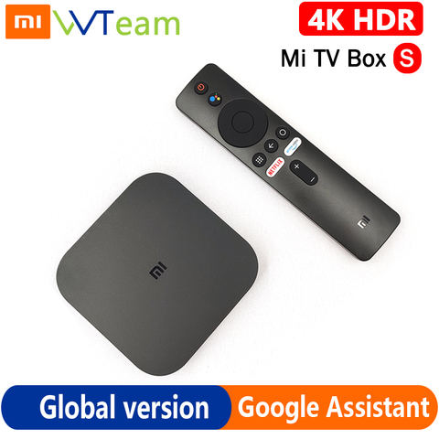 Глобальная ТВ-приставка Xiaomi Mi Box S 4K HDR Android 8,1 Ultra HD 2G 8G Wi-Fi Google Assistant удаленный потоковый медиаплеер Netflix IPTV ► Фото 1/6