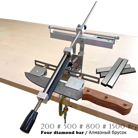 Новинка 2022, профессиональная точилка для ножей KME, Шлифовальная система, длинный зажим для ножей с поворотом на 360 градусов, с 4 алмазными точ... ► Фото 1/6