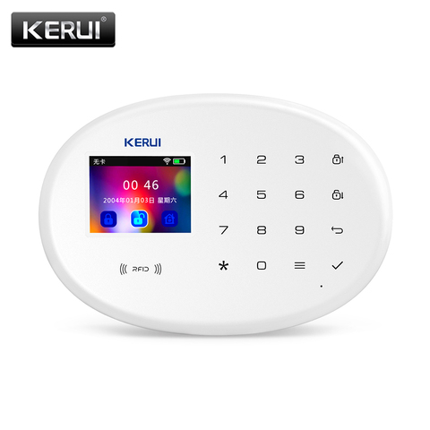 KERUI W20 Беспроводной Wi-Fi GSM домашняя система охранной сигнализации 2,4 дюйма цветной экран охранная сигнализация панель русская испанская неме... ► Фото 1/6