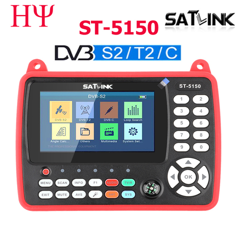 Оригинальный спутниковый искатель SATLINK ST-5150/T2/C COMBO HD, спутниковый искатель, счетчик H.265 HEVC Φ, поддерживает QPSK 8PSK 16APSK 4,3 дюймов TFT LC ► Фото 1/6