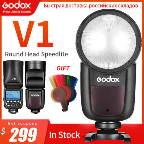 Godox V1 пластин Speedlight с V1C V1N V1S V1F V1O V1P TTL вспышка для фотокамер Speedlite HSS 1/8000s литий-ионный аккумулятор Батарея Вспышка Speedlite для цифровой зеркальной камеры Canon Nikon Sony Fuji Pentax ► Фото 1/6