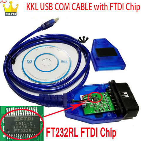 Чип FTDI, VAG 409-1, Vag- Com, vag 409, kkl, OBD2, USB-кабель, сканер OBD, интерфейс сканера для кабеля Audi /Seat /VW /Skoda KKL 409 ► Фото 1/6