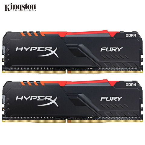 Оперативная память Kingston HyperX FURY DDR4 RGB, память 2400 МГц 2666 МГц 3000 МГц 3200 МГц 3466 МГц DIMM XMP Память ddr4 для настольной памяти, ОЗУ ► Фото 1/6