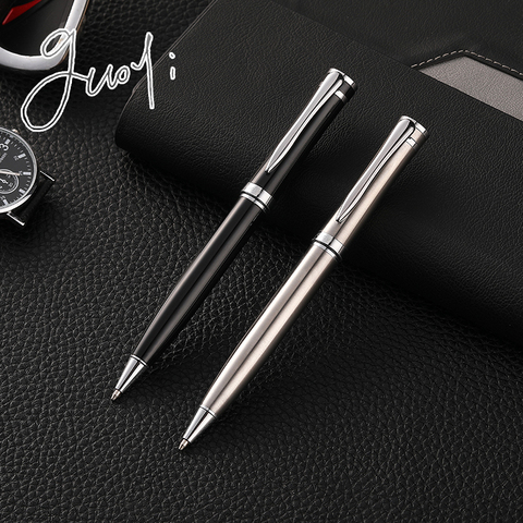 Guoyi G22 стальной корпус G2 424 шариковая ручка, металлическая Высококачественная деловая офисная ручка для подарков и фирменного логотипа ► Фото 1/6