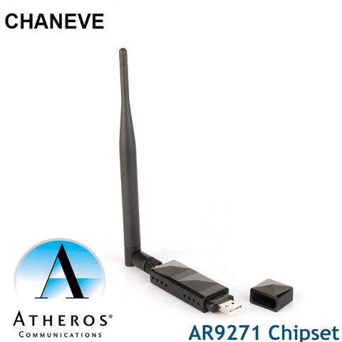 Чипсет Atheros AR9271, 150 Мбит/с, беспроводной USB Wi-Fi адаптер 802.11n, сетевая карта с антенной 5 дБ для Windows/8/10/Kali Linux ► Фото 1/6