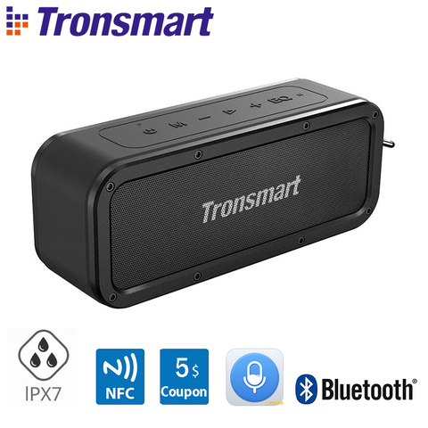 Портативная колонка Tronsmart Force, Bluetooth 5,0, 40 Вт, водонепроницаемая IPX7 колонка с голосовым ассистентом, TWS,NFC, Double Eleven ► Фото 1/6