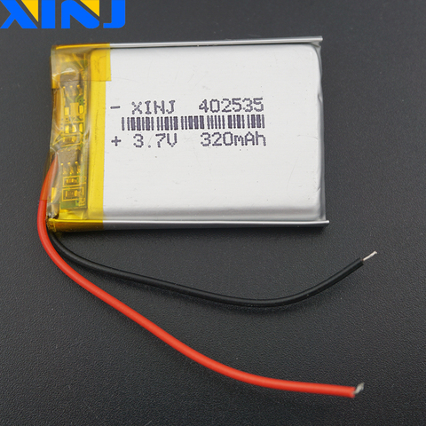 XINJ 3,7 V 320 mAh Li Po литиевая полимерная аккумуляторная батарея Li ion 402535 для GPS Sat Nav DVC DVR Вождение рекордер наушники MP3 ► Фото 1/4
