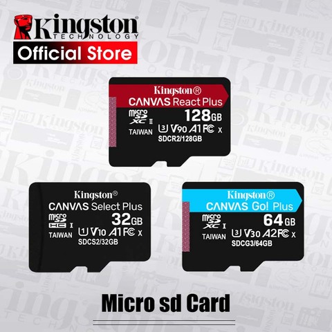 Kingston НОВЫЙ microSD карты 128 Гб карта памяти 16 Гб оперативной памяти, 32 Гб встроенной памяти, 64 ГБ Class10 TF флеш-карта 256 ГБ 512 ГБ sd-карта памяти для gopro DJ Drone ► Фото 1/5
