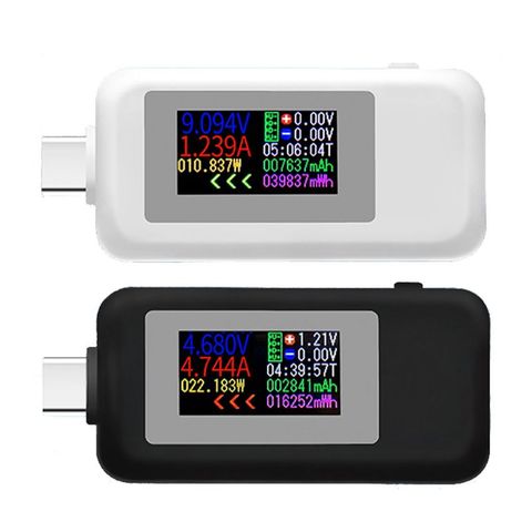 USB-тестер с цветным дисплеем типа с, измеритель напряжения, измеритель мощности, мобильный Банк батареи, зарядное устройство ► Фото 1/6
