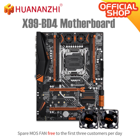 Материнская плата HUANANZHI X99 BD4 V1.1 X99, Серверная Материнская плата Intel X99 LGA 2011-3 всех серий DDR4 RECC128GB M.2 PCI-E NVME NGFF ATX ► Фото 1/5