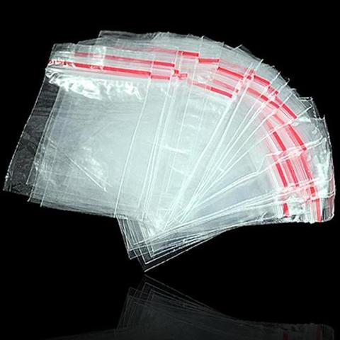 100 шт., компактные Переносные сумки для хранения мелких предметов с застежкой-молнией ► Фото 1/5