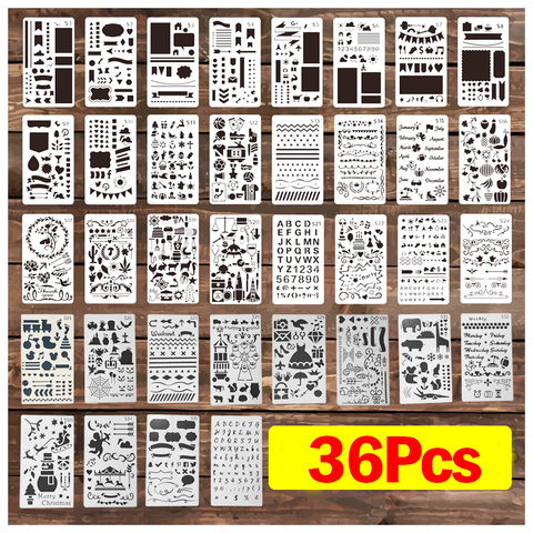 24/36 шт/партия A6 планировщик наслоения Трафареты журнал Тетрадь Дневник для скрапбукинга 