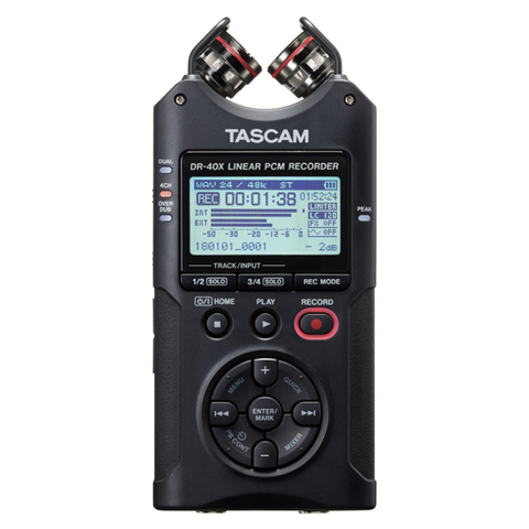 Tascam DR-40X Улучшенный ручной цифровой диктофон DR-40, профессиональный линейный диктофон PCM ► Фото 1/1