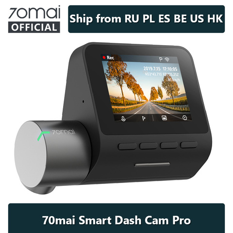 Видеорегистратор 70mai Dash Cam Pro 1944P, видеорегистратор DVR 70MAI Pro с функцией 24-часового наблюдения и управлением голосом, режим парковки, видеореги... ► Фото 1/6