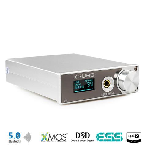 KGUSS D6 настольные наушники Bluetooth DAC Amp CSR8675 ES9018K2M XMOS XU208 TPA6120 поддержка DSD256 Apt-X HD Apt-X LL ► Фото 1/5
