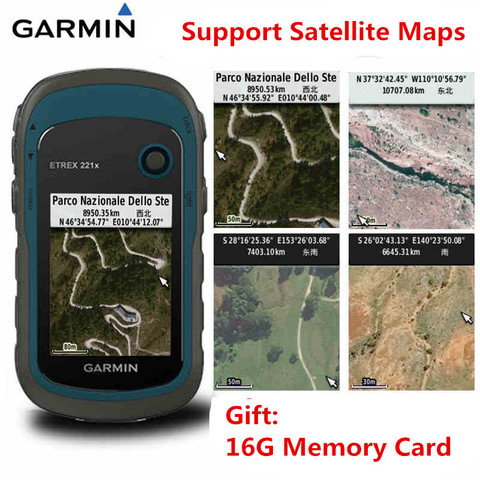 100% Оригинальный уличный ручной GPS-навигатор Garmin eTrex 221X, индикатор координат положения, обновленный etrex 201x ► Фото 1/6